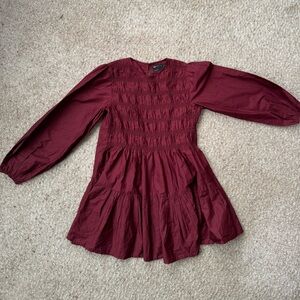 ASOS petite red/burgundy dress